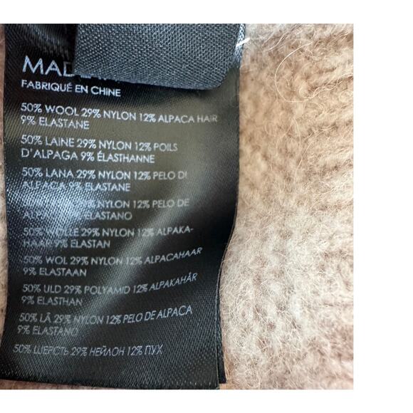 CLUB MONACO X RTR ~ Alpaca Wool Cream Cropped Pullover Sweater Size XL - Picture 8 of 10